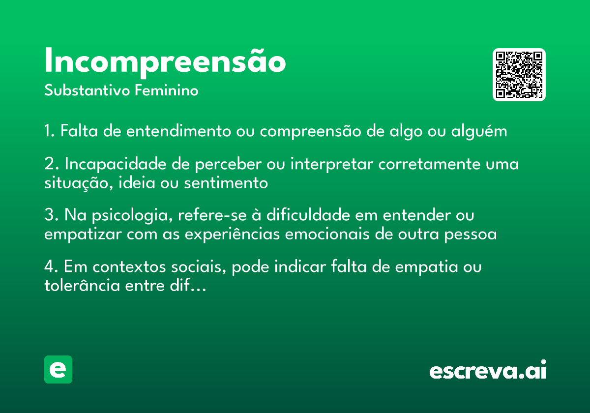 incompreensão