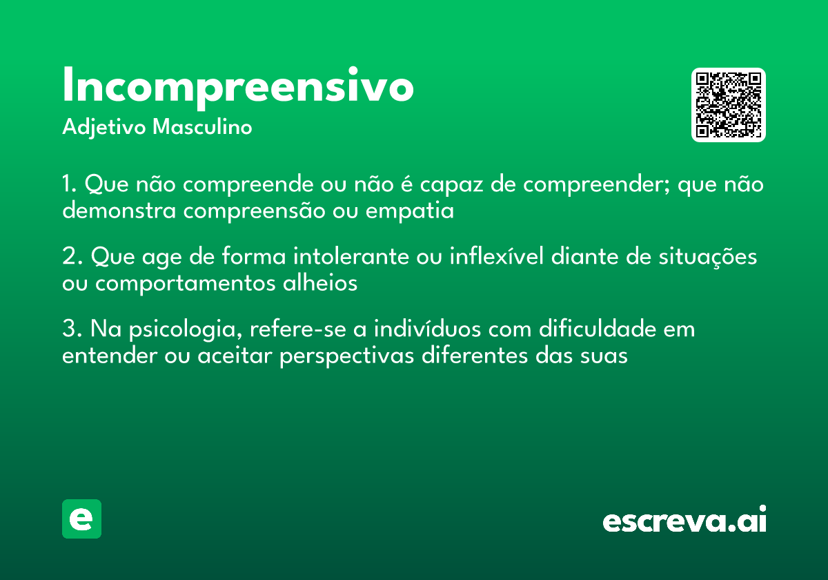 incompreensivo