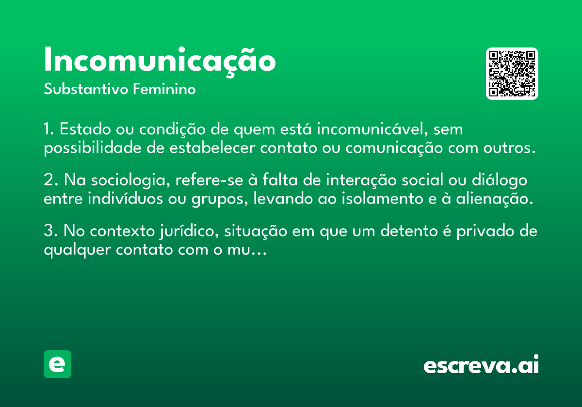 incomunicação