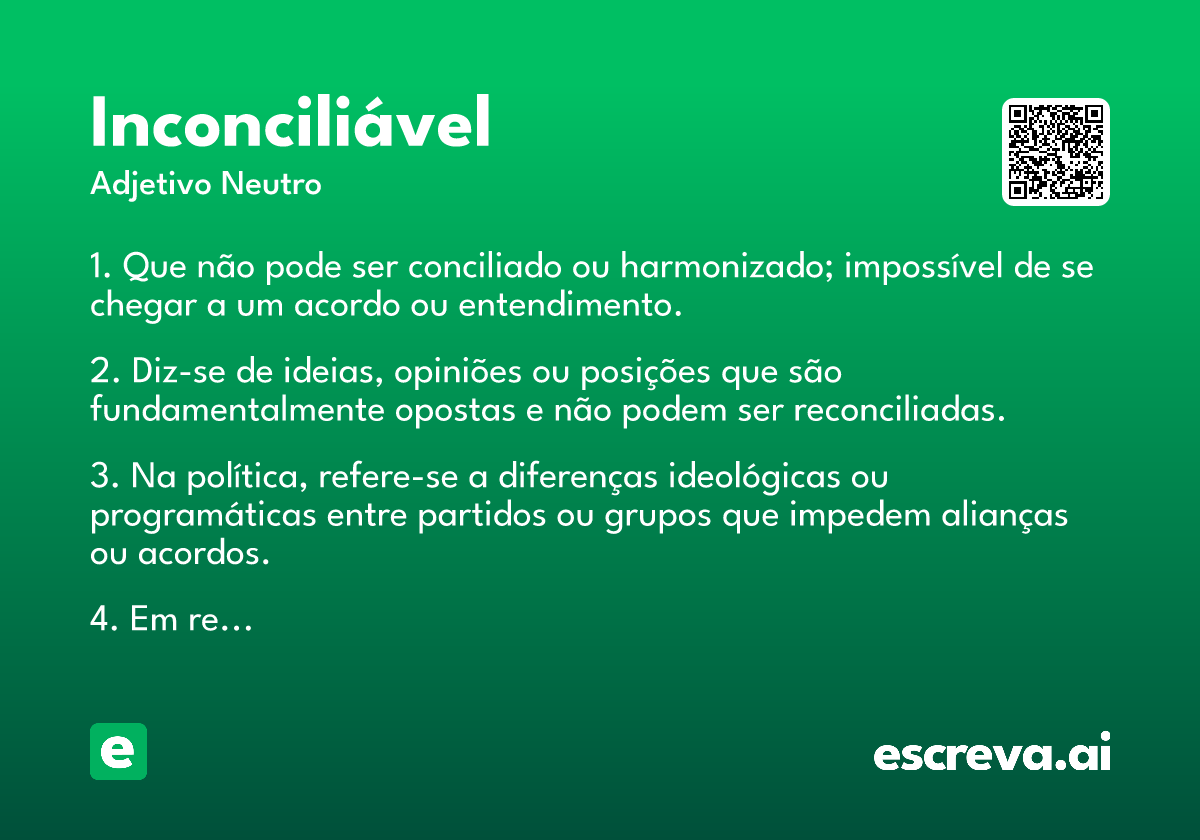 inconciliável