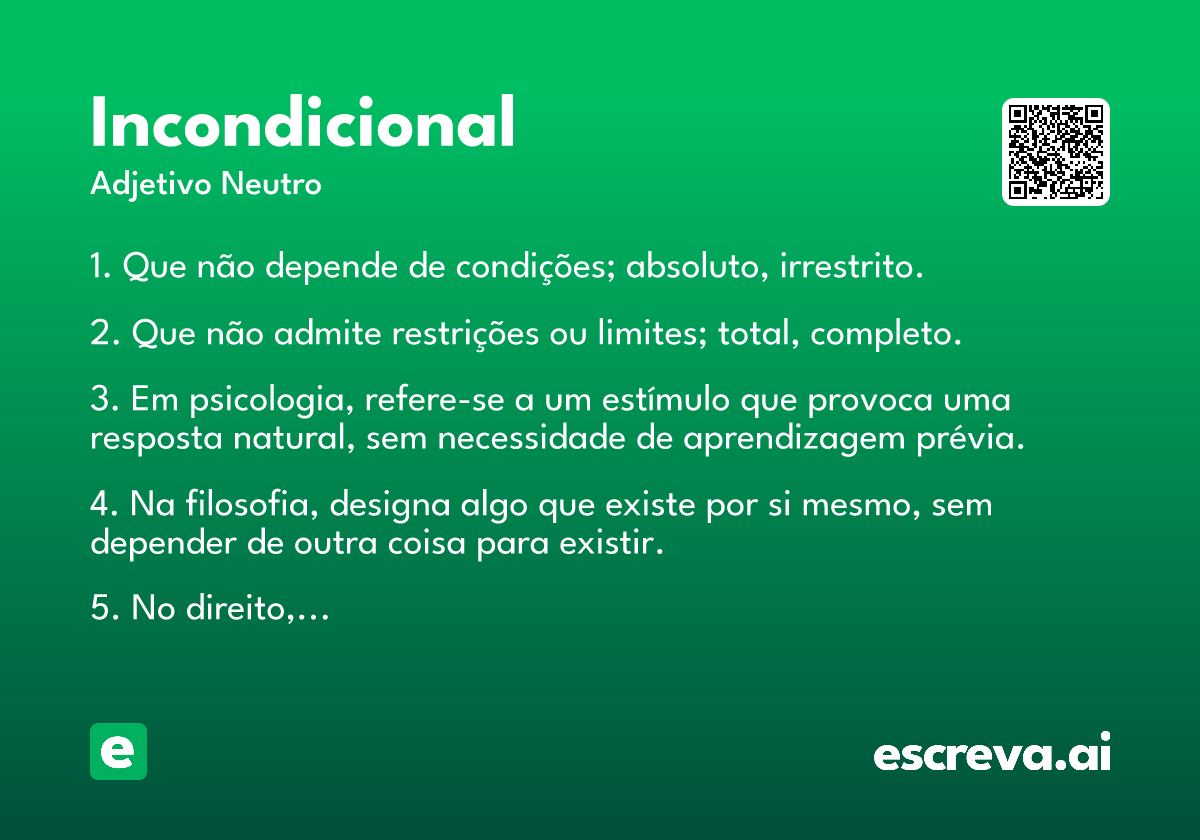 incondicional
