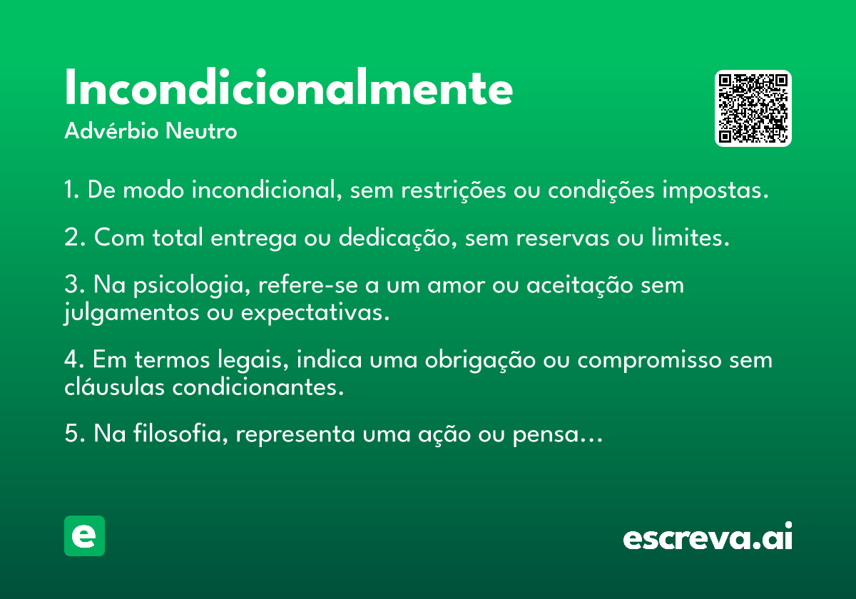 incondicionalmente