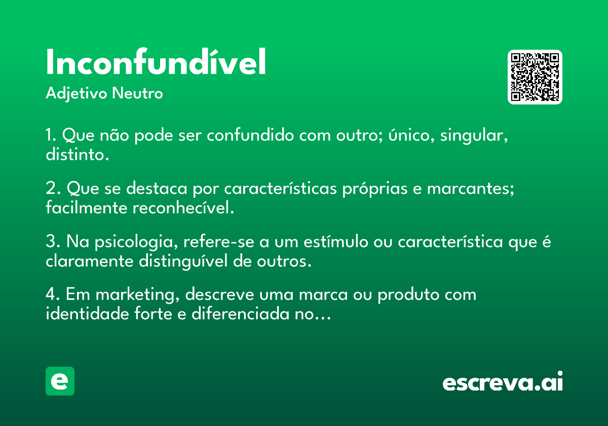 inconfundível