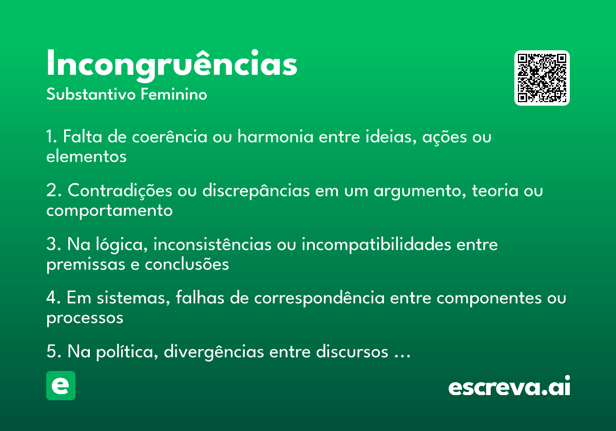 incongruências