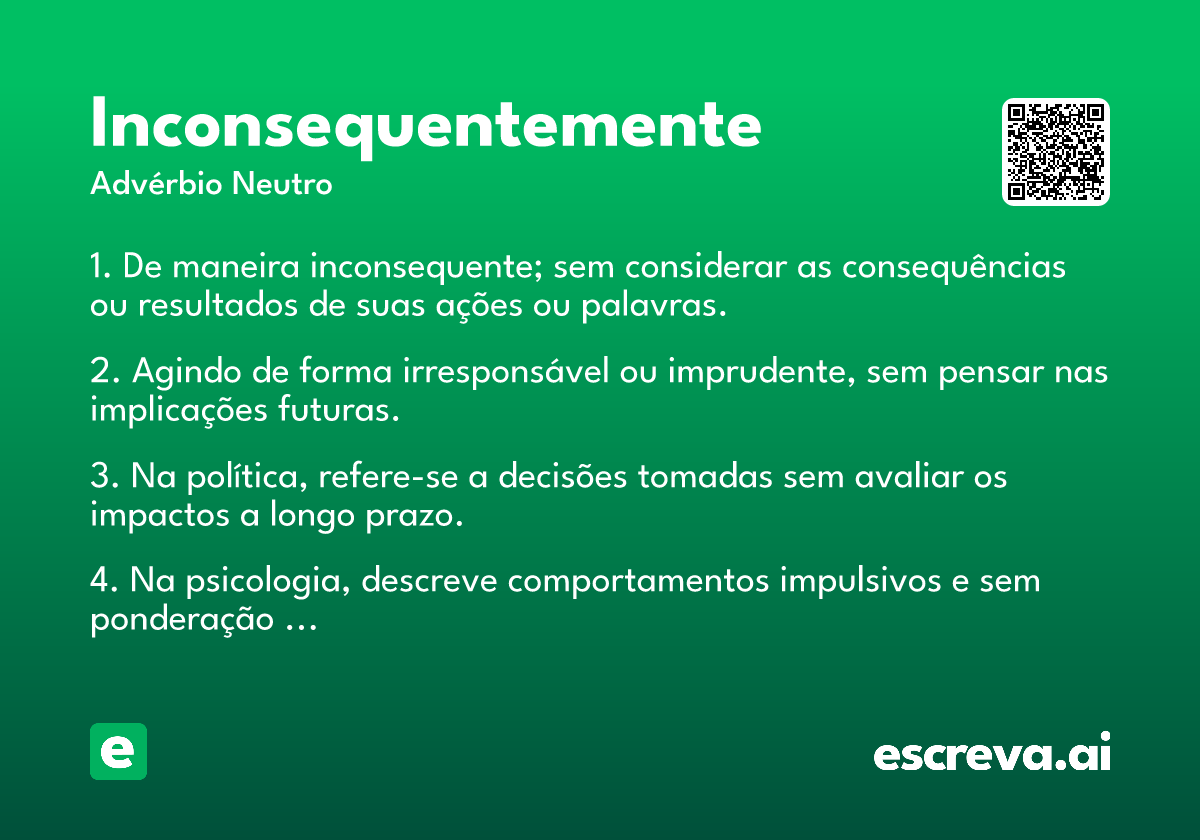 inconsequentemente