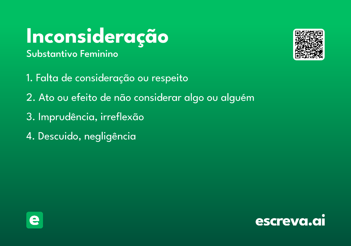 inconsideração