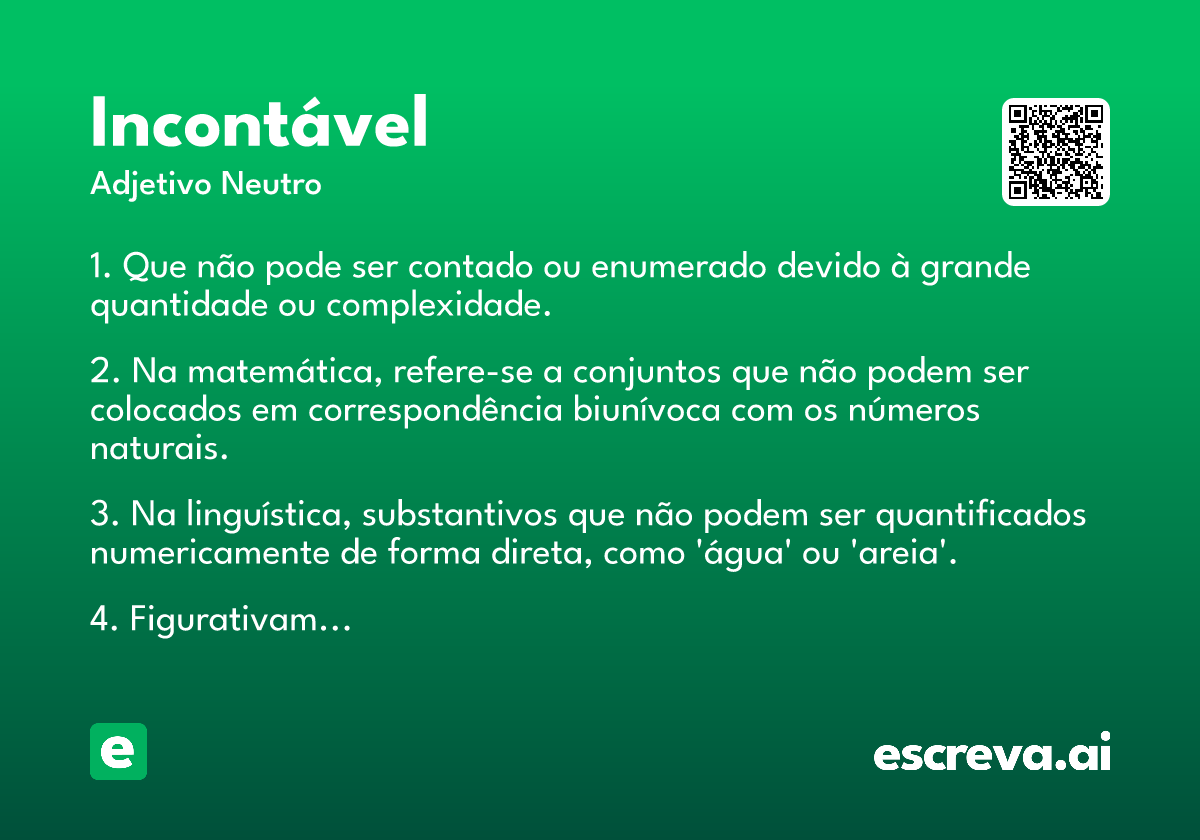 incontável