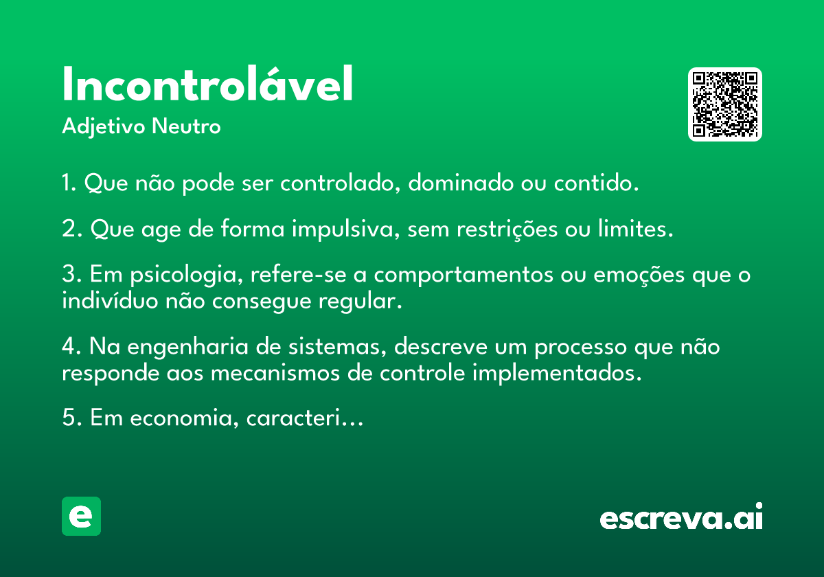 incontrolável