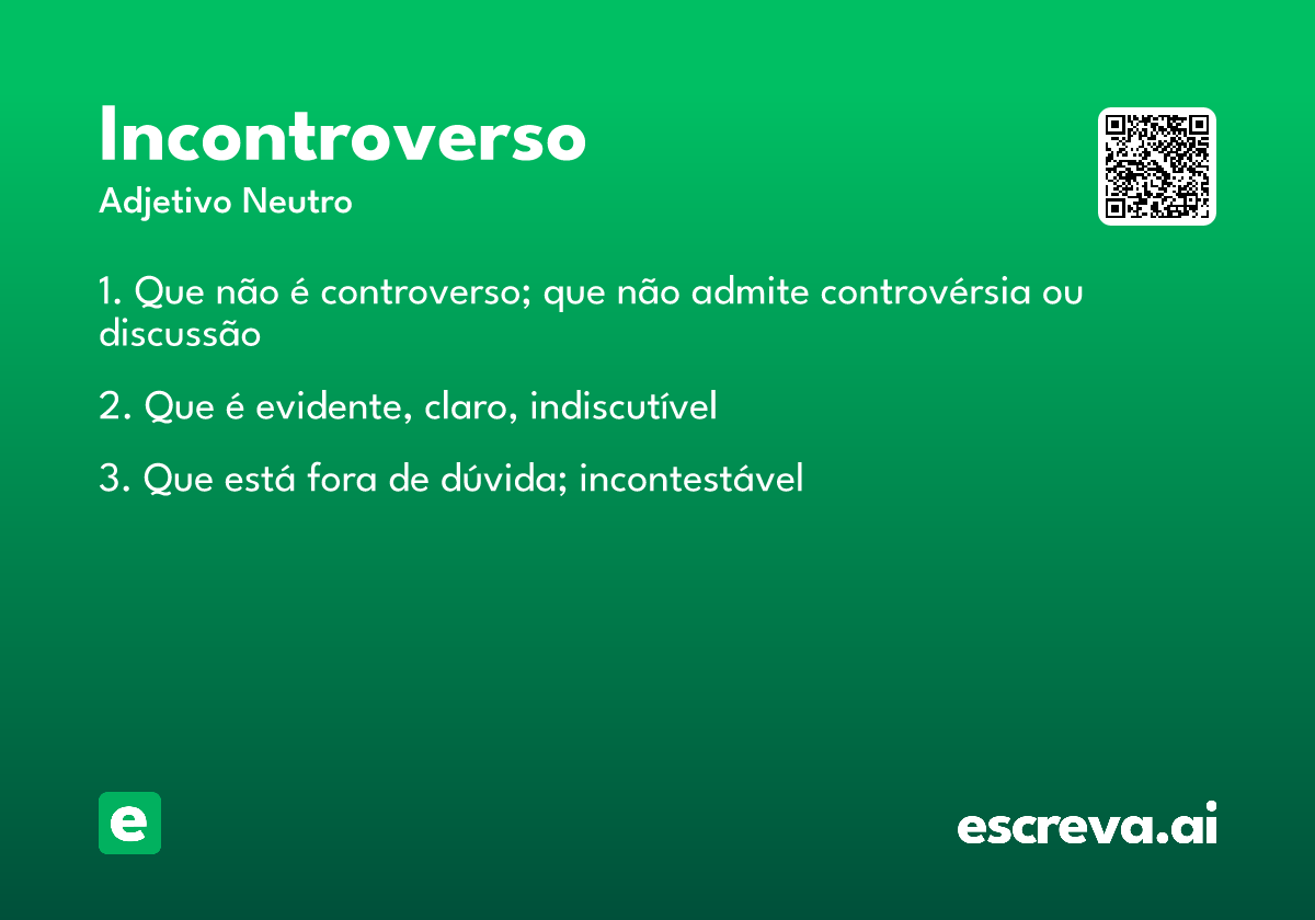 incontroverso