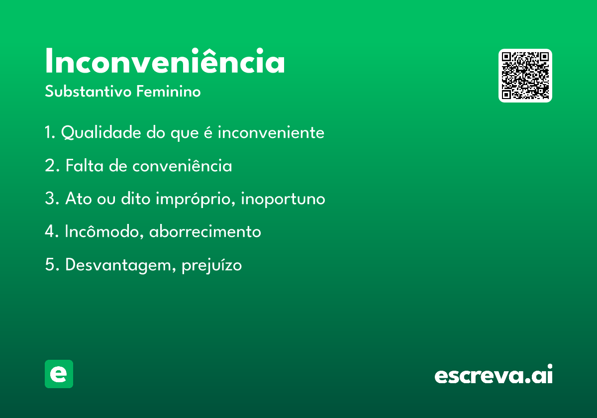 inconveniência