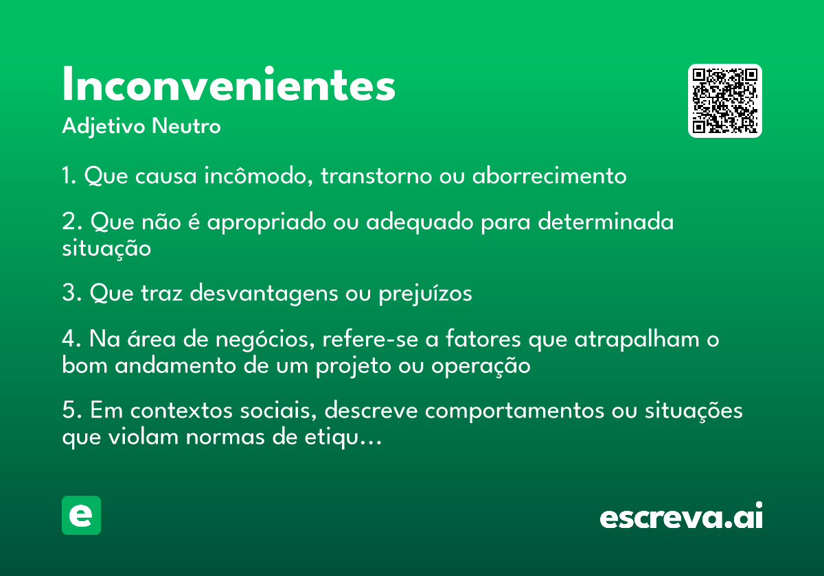 inconvenientes