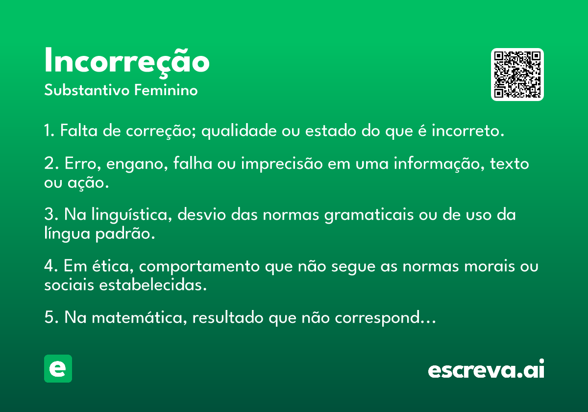 incorreção