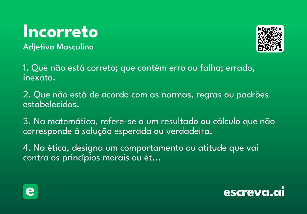 incorreto