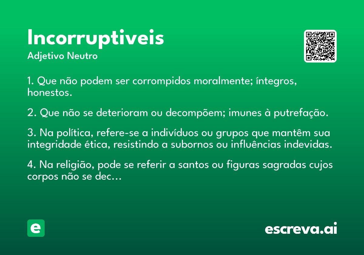 incorruptiveis