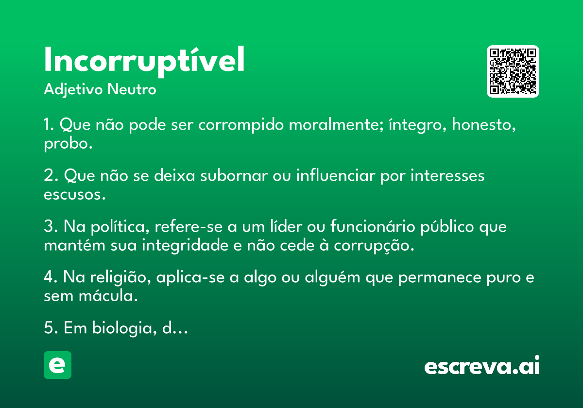 incorruptível