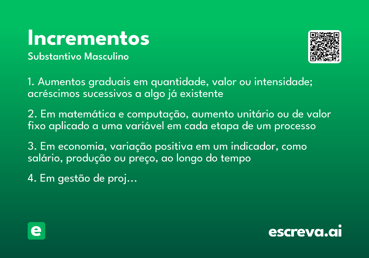 incrementos