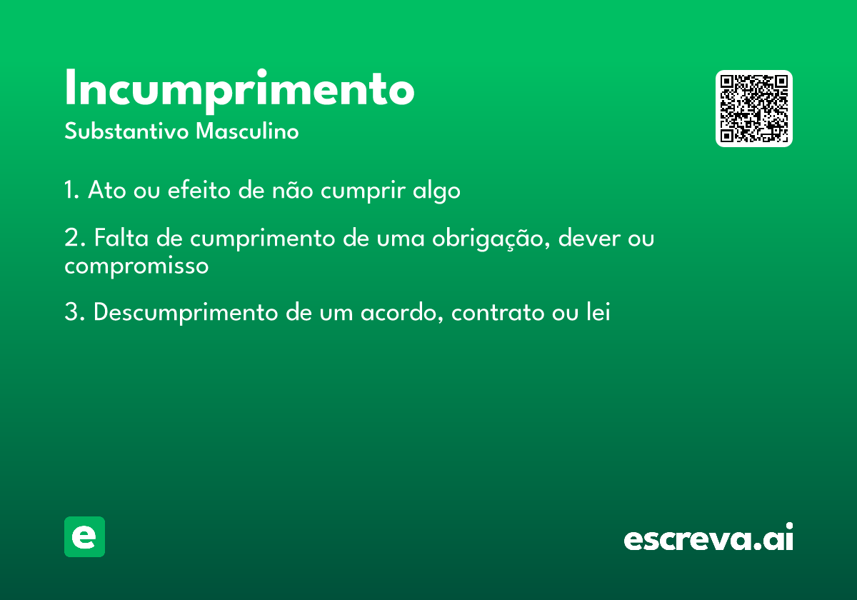 incumprimento