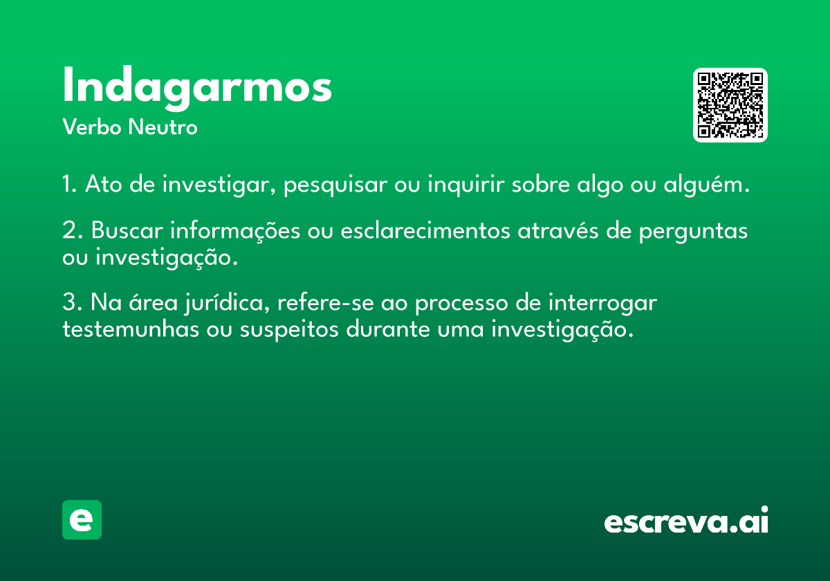 indagarmos