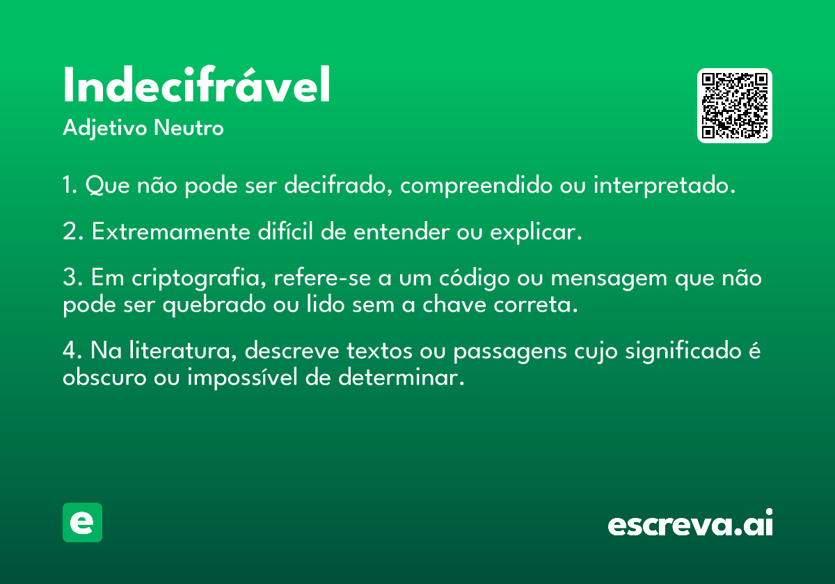 indecifrável