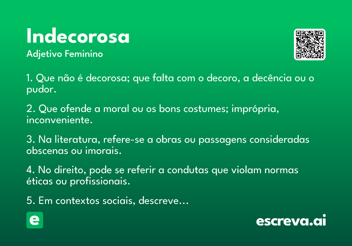 indecorosa
