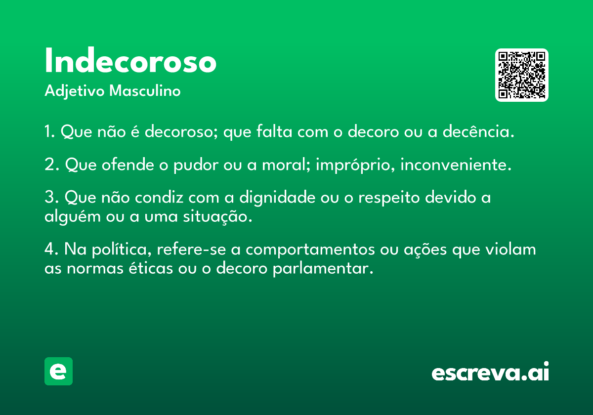 indecoroso