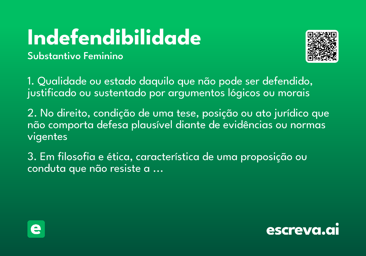 indefendibilidade