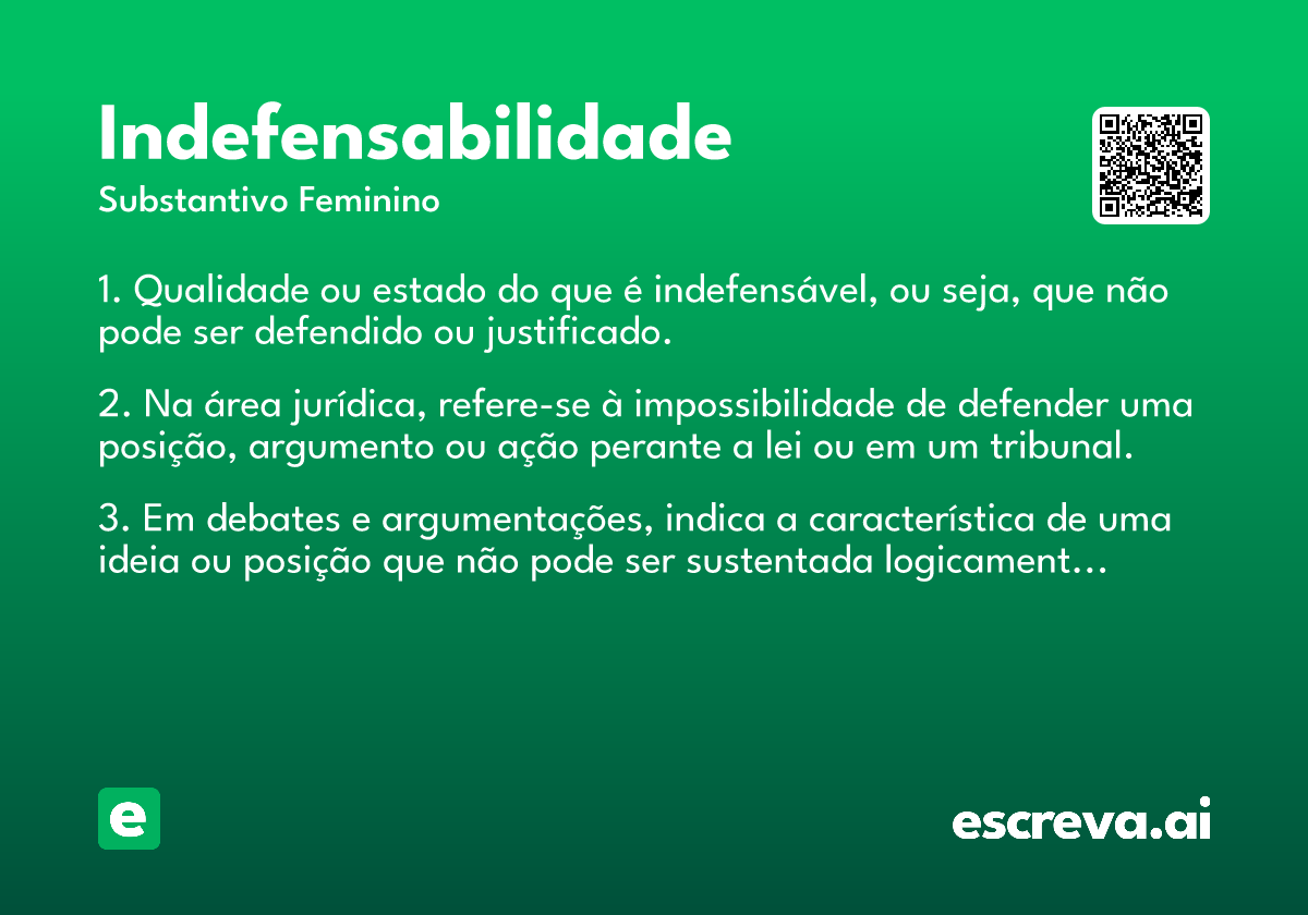 indefensabilidade