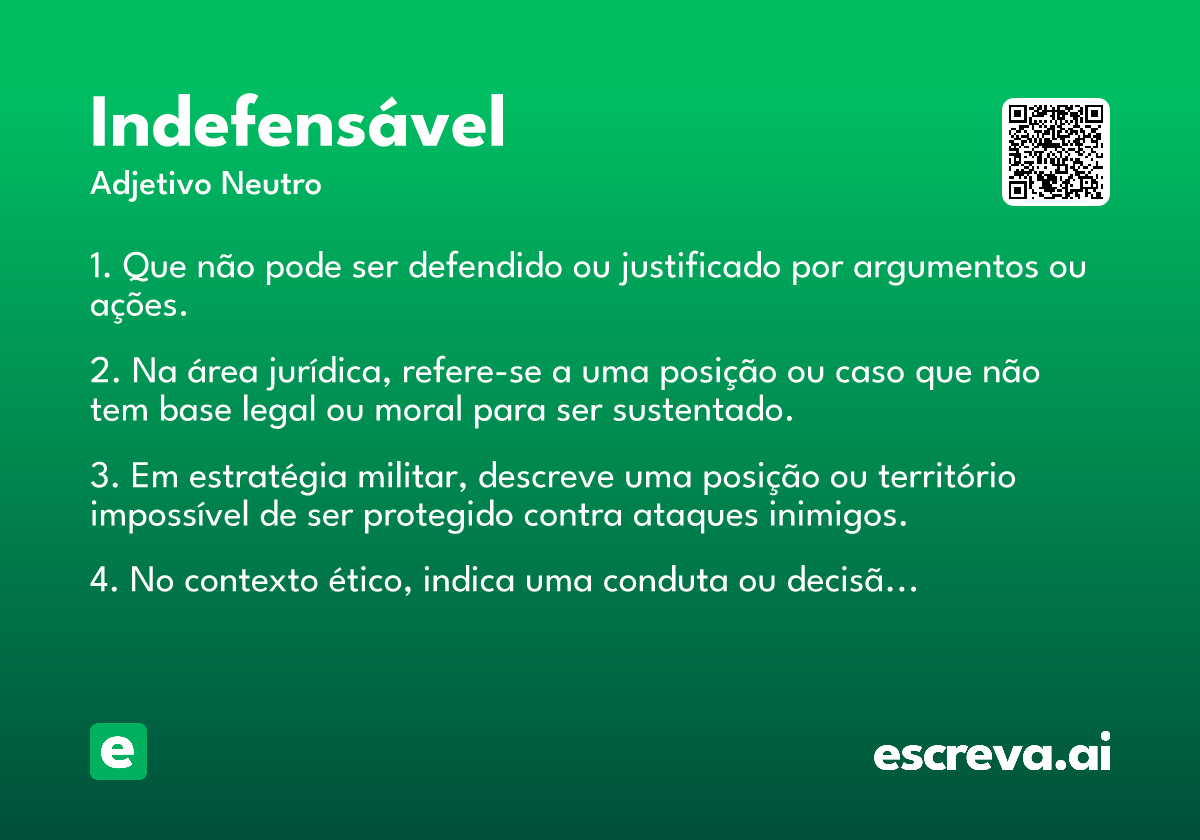 indefensável