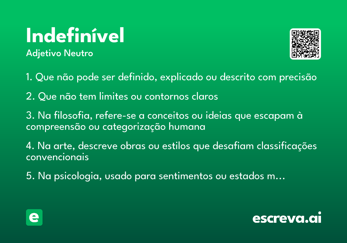 indefinível