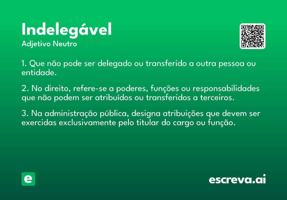indelegável