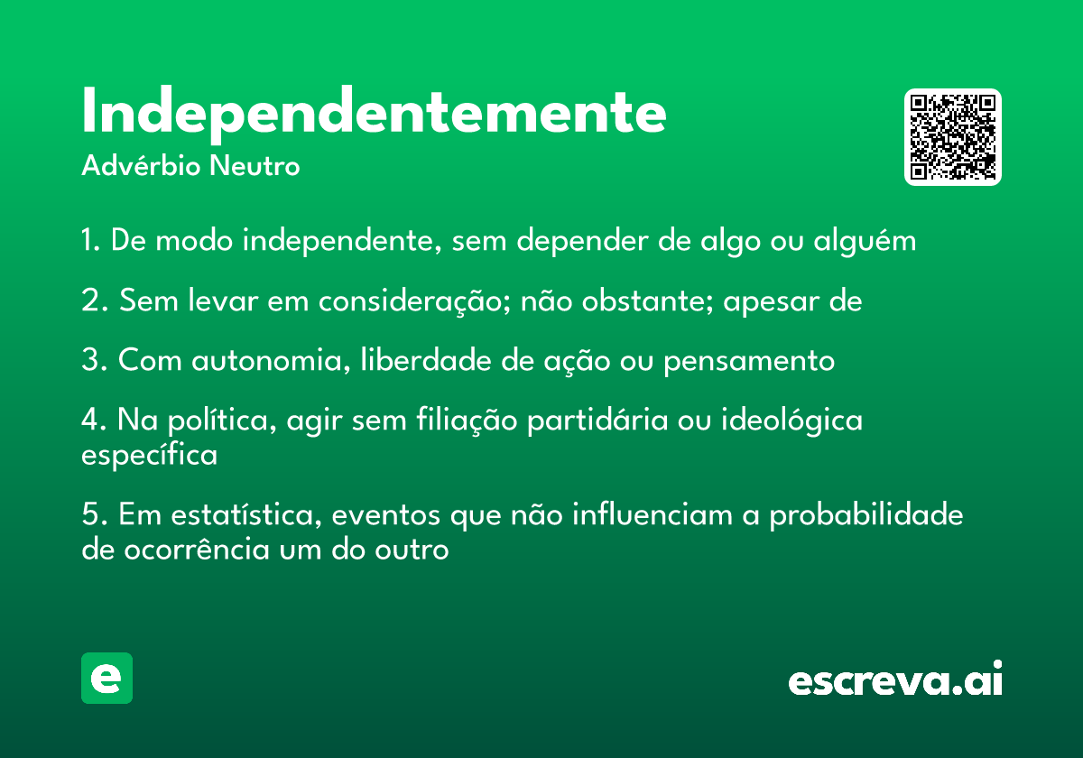 independentemente