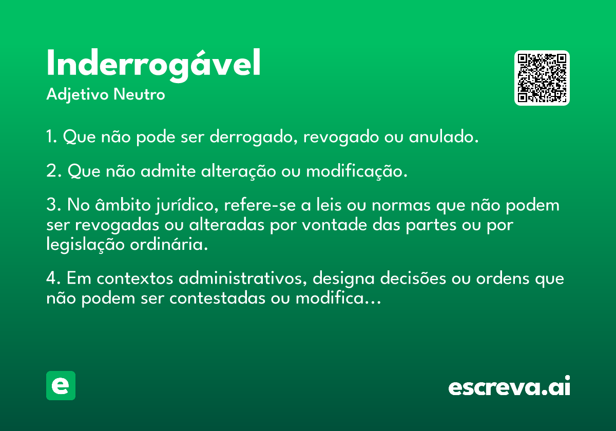 inderrogável