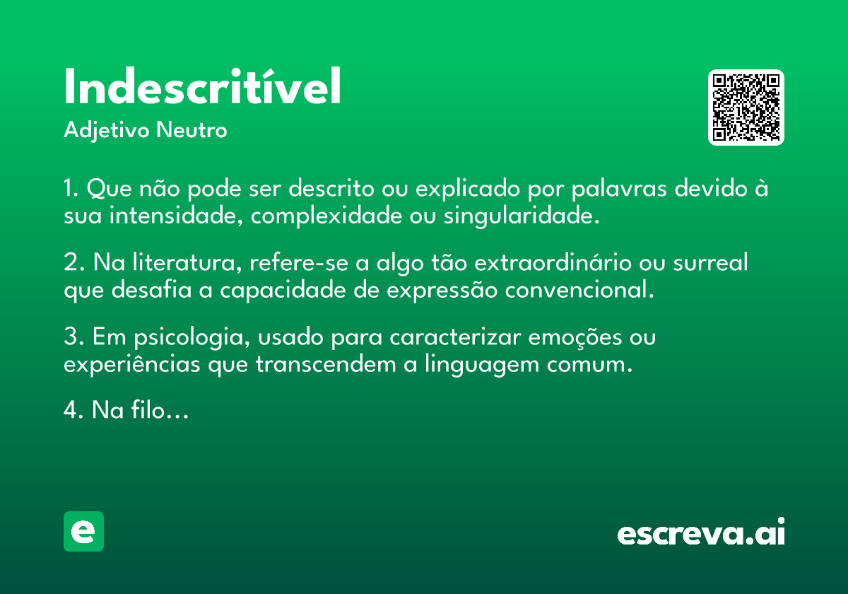 indescritível