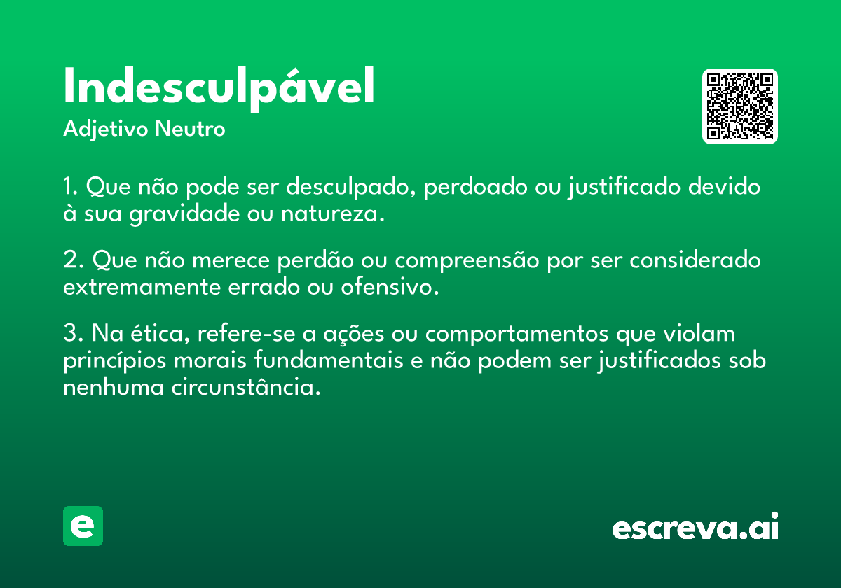 indesculpável