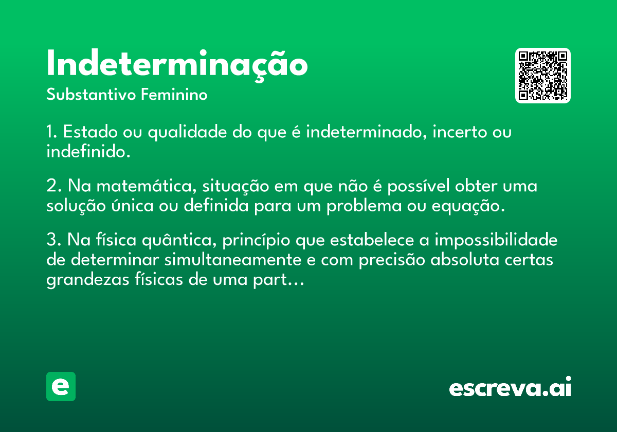 indeterminação