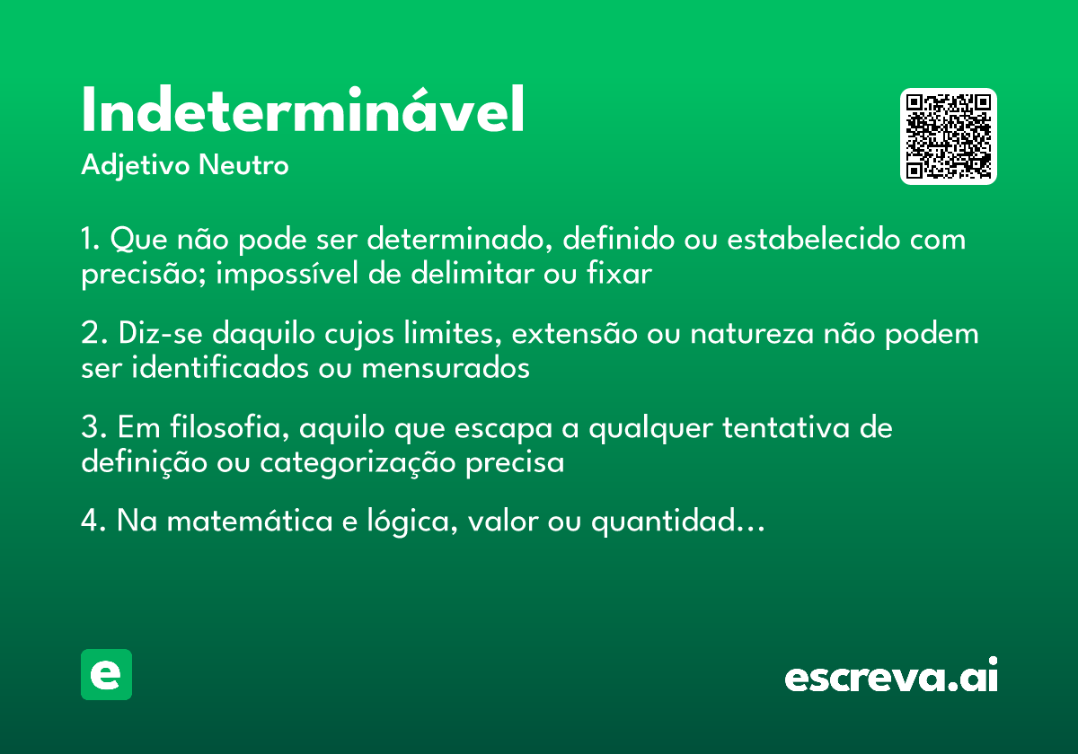 indeterminável