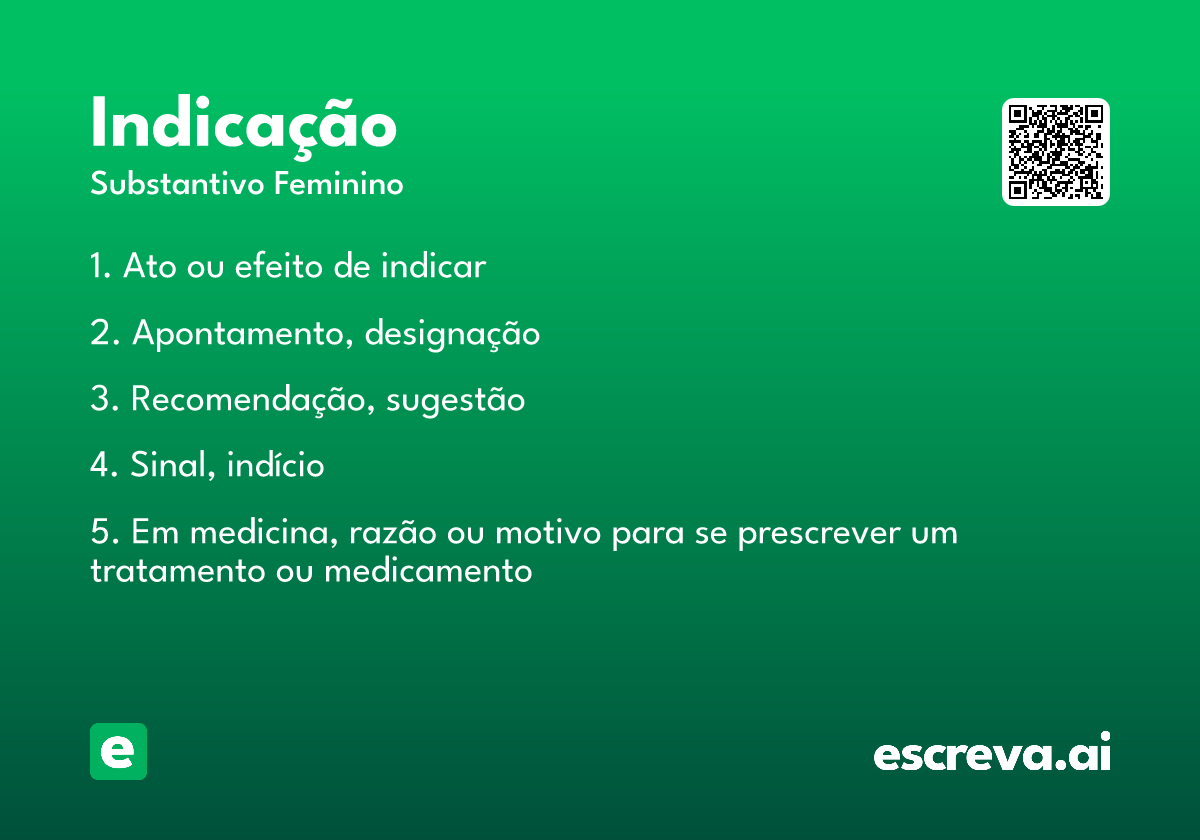 indicação