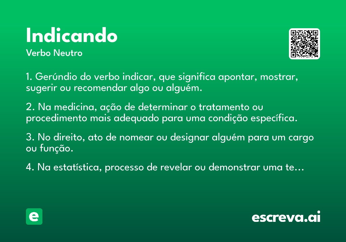 indicando