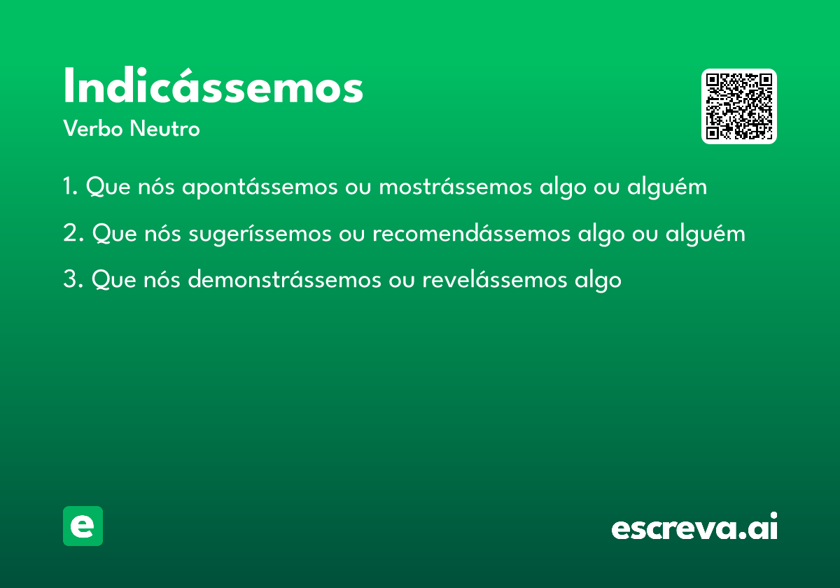 indicássemos
