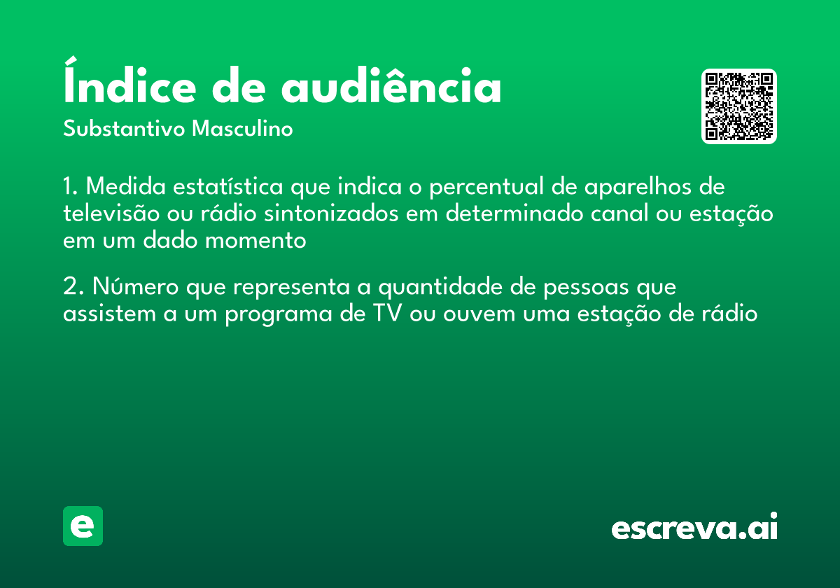 índice de audiência