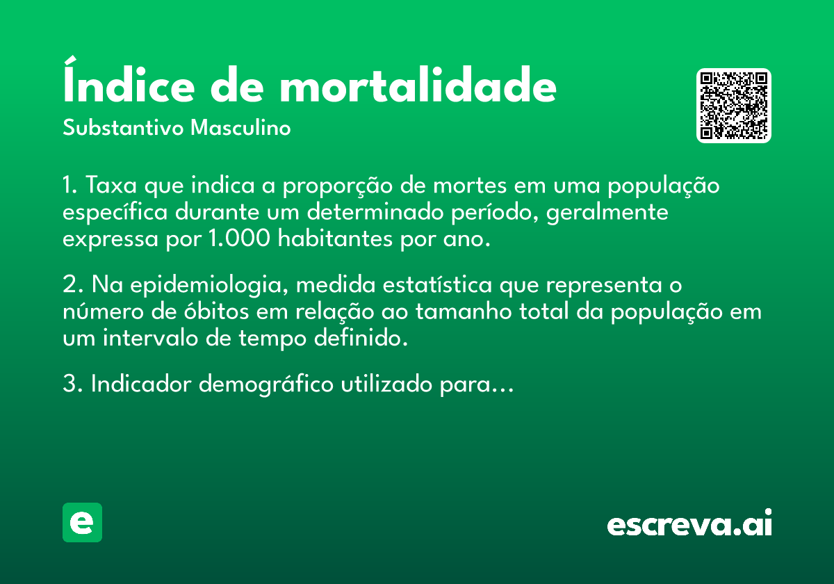 índice de mortalidade