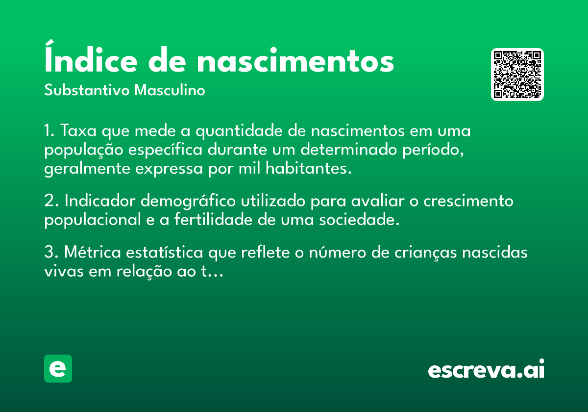 índice de nascimentos