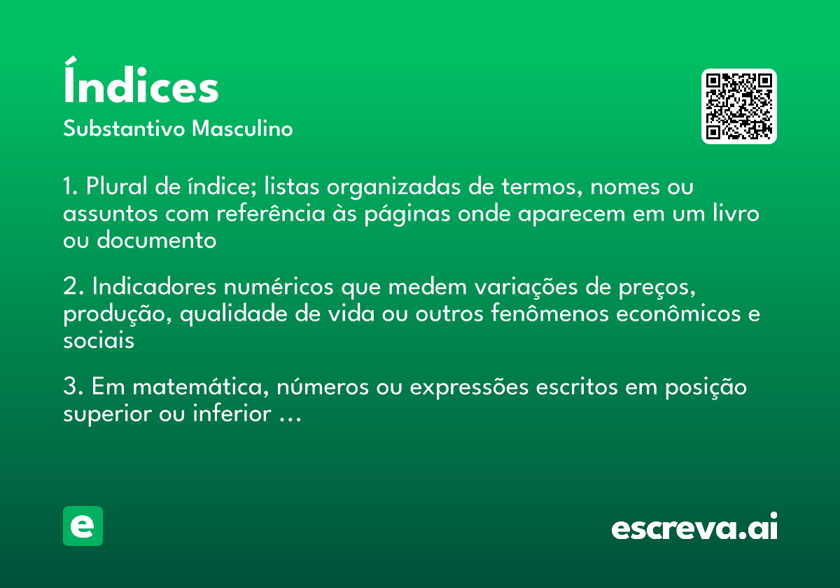 índices