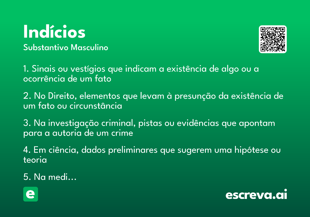 indícios