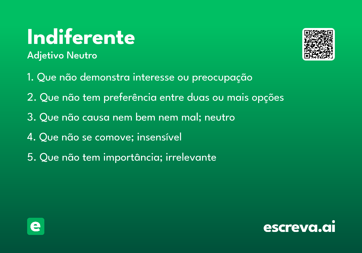 indiferente
