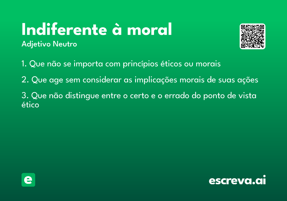 indiferente à moral