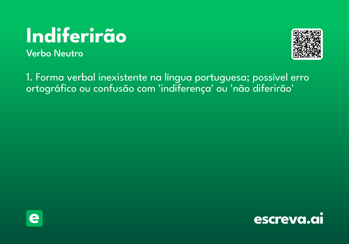 indiferirão