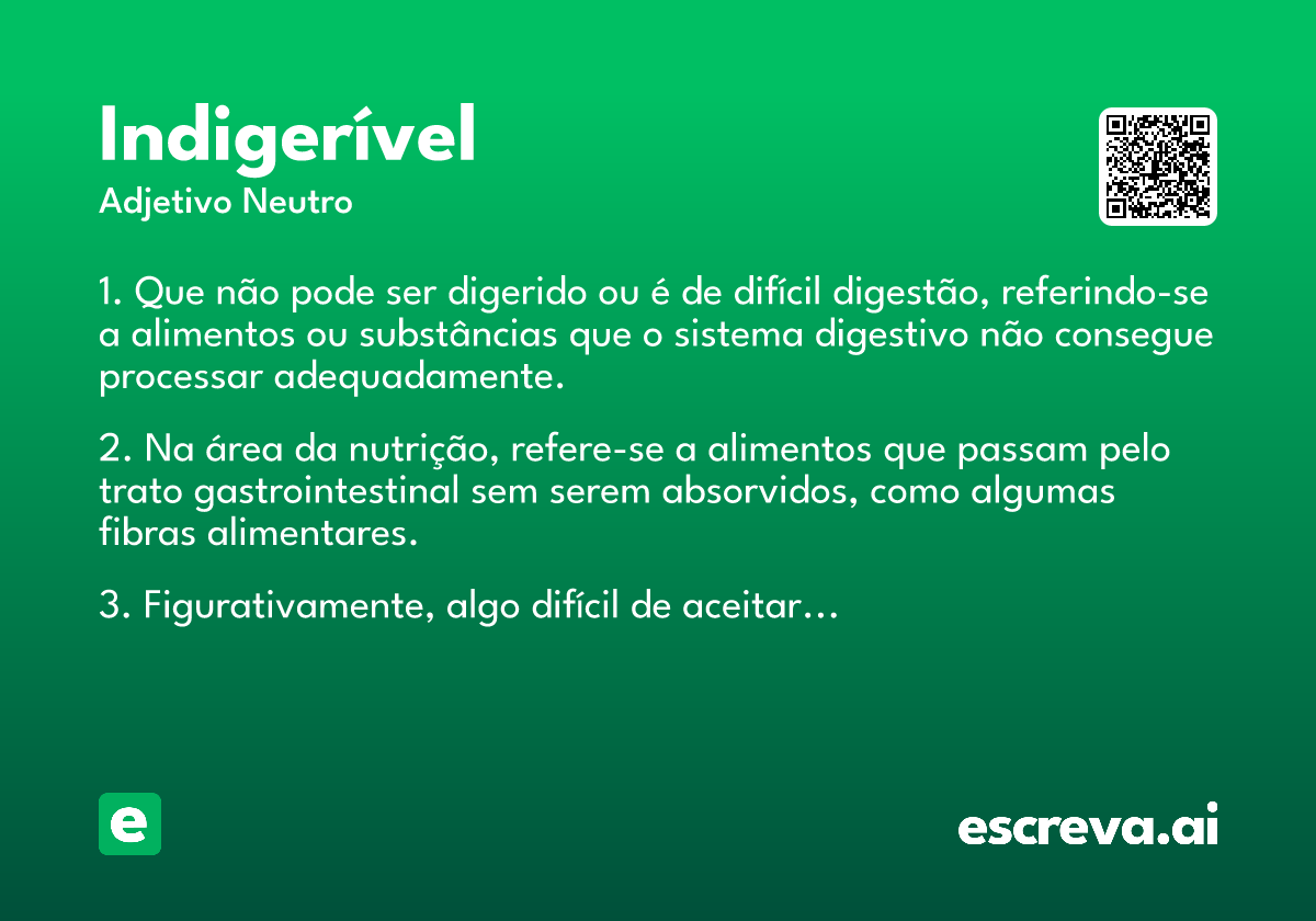 indigerível