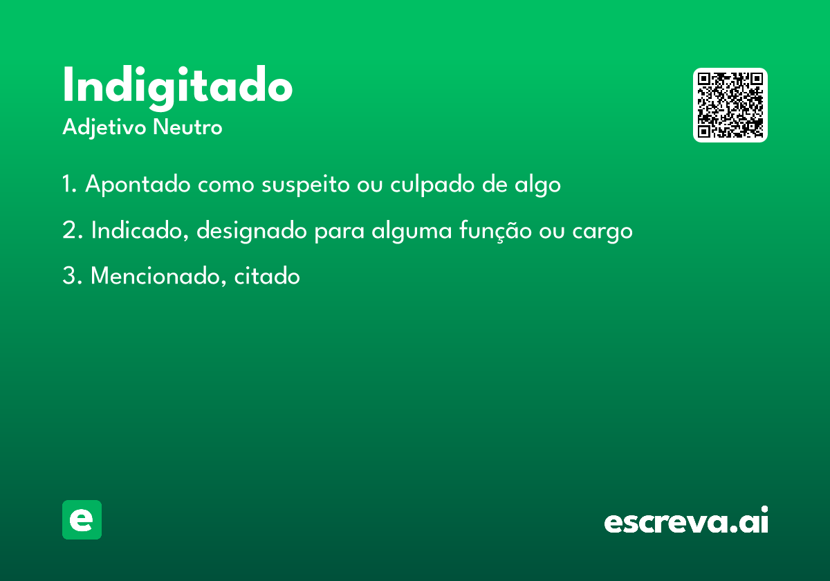 indigitado