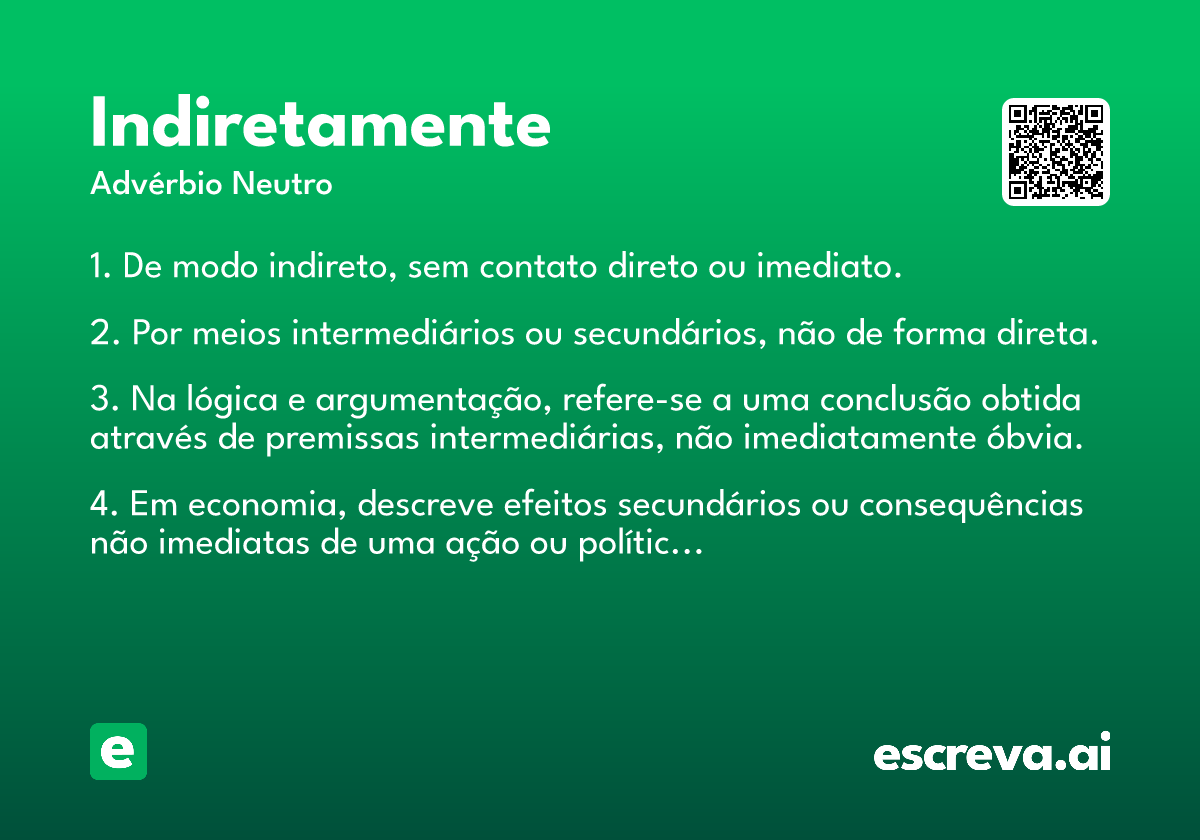 indiretamente